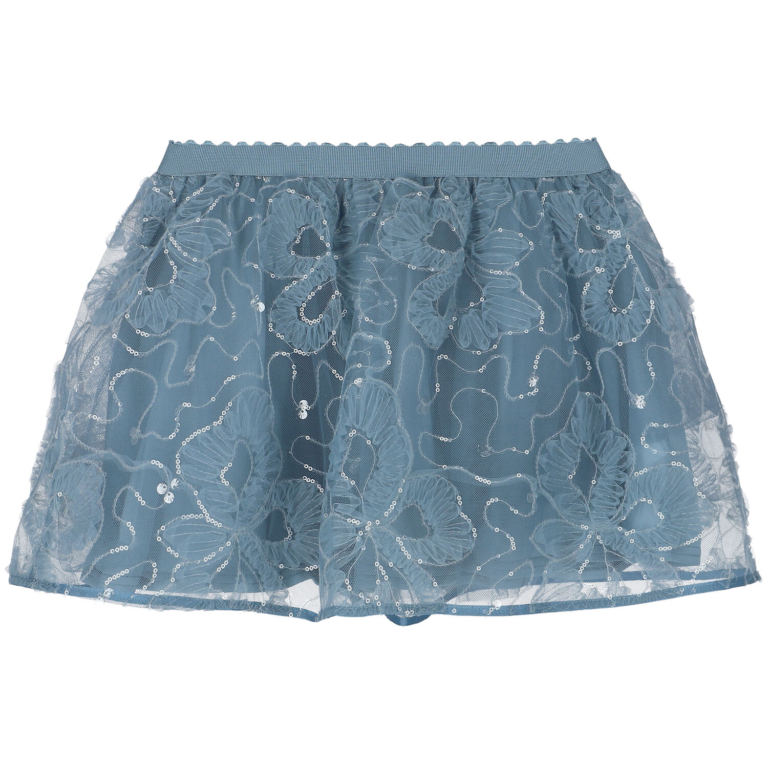 Girls Blue Tulle Skirt, 2, hi-res image number null